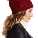 Accesorii Femei Vince Camuto Cable Knit Genuine Rabbit Pompom Beanie POMEGRA-TAN