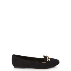 Incaltaminte Femei Forever21 Faux Suede Chain Loafers Black