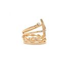 Bijuterii Femei Forever21 Twisted Classic Ring Set Goldclear