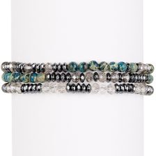 Chan Luu Jasper Mix Beaded Bracelet BLU IJSP MIX