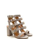 Incaltaminte Femei CheapChic Gimme Five Faux Nubuck Chunky Heels Grey