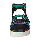 Incaltaminte Femei DSQUARED2 Flat Sandal Verde Nero Camoscio Nappa Vacchetta