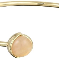 Cole Haan Stone Open C Cuff Bracelet Gold/Rose Quartz/Peach