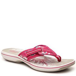 Incaltaminte Femei Clarks Brinkley Jazz Flip Flop Fuchsia Multi