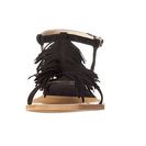 Incaltaminte Femei Chinese Laundry Tommy Fringe Sandal Black Kid Suede