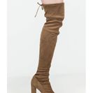 Incaltaminte Femei CheapChic Luck Of The Drawstring Thigh-high Boots Olive