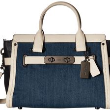 COACH Denim Color Block Coach Soft Swagger DK/Denim/White