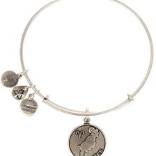 Alex and Ani Aries II Expandable Wire Bangle RUSSIAN SILVER