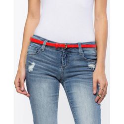 Accesorii Femei CheapChic Basic Buckle Skinny Belt Red