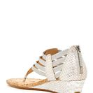 Incaltaminte Femei Donald J Pliner Deena Snake Embossed Wedge Sandal SILVER