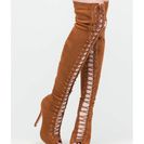 Incaltaminte Femei CheapChic Revamp Faux Suede Over-the-knee Boots Tan