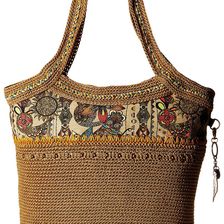 Sakroots Artist Circle Crochet Large Tote Camel Spirit Desert