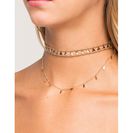 Bijuterii Femei CheapChic Triangle And Chip Layer Chain Choker Met Gold