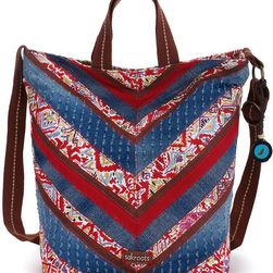 Sakroots Artist Circle Campus Tote Sweet Red Brave Beauti Patch