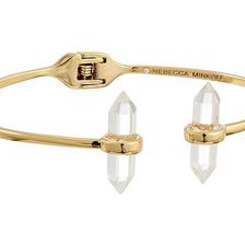 Bijuterii Femei Rebecca Minkoff Raw Crystal Hinge Bracelet 12K with Crystal