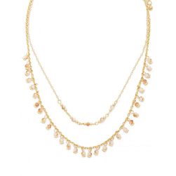 Bijuterii Femei Forever21 Faux Stone Layered Necklace Goldpeach
