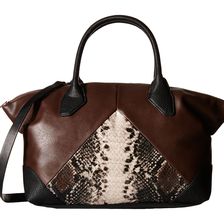 Kenneth Cole Reaction Easy Peasy Tote Chocolate w/ Natural Python