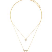 Bijuterii Femei Forever21 Triangle Pendant Necklace Goldmulti