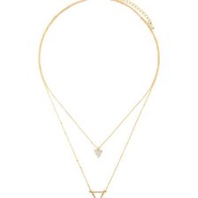 Bijuterii Femei Forever21 Triangle Pendant Necklace Goldmulti