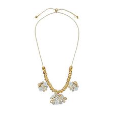 Bijuterii Femei Betsey Johnson Dream of Betsey Floral Cluster Necklace White