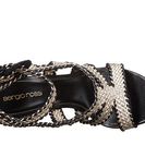 Incaltaminte Femei Sergio Rossi Antibes PlatinumBlack Braided Leather