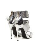 Incaltaminte Femei CheapChic Dusk To Dawn Strappy Metallic Heels Silver