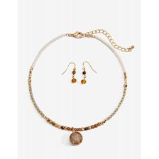 Bijuterii Femei CheapChic Druzzy Bead Wire Boho Choker Brown Ptrn