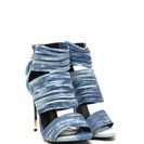 Incaltaminte Femei CheapChic Dusk To Dawn Strappy Denim Heels Denim