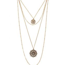 Bijuterii Femei Forever21 Ornate Pendant Necklace Antique gold
