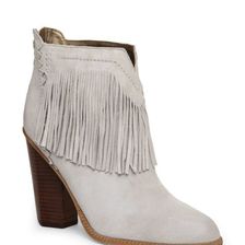 Incaltaminte Femei Cynthia Vincent Winter White Native Fringe Ankle Boots Winter White