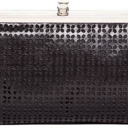 Hobo Lauren Leather Wallet PERF BLACK