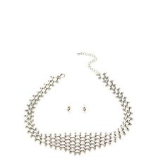 Bijuterii Femei CheapChic Link Up Shiny Necklace Set Silver