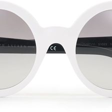 Ralph Lauren Round-Eye Sunglasses White/Black