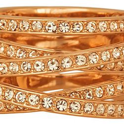 Swarovski Rose Gold-Plated Spiral Ring 5063923 N/A