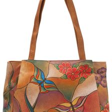 Anuschka Handbags Large Shopper ANNA by Anuschka Butterfly Glass Painting