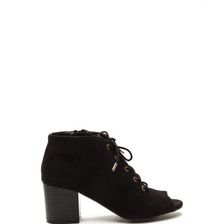 Incaltaminte Femei CheapChic Day After Day Chunky Lace-up Booties Black