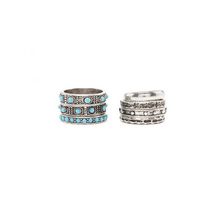 Bijuterii Femei Forever21 Faux Stone Studded Ring Set Bsilverturquoise