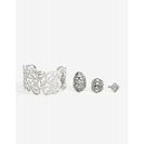 Bijuterii Femei CheapChic Filigree Luv Cuff Ring Set Met Slvr