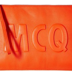 McQ Smooth Leather Pouch Coral Red