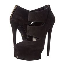 Roberto Cavalli Suede Geisha Heel Black