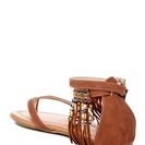 Incaltaminte Femei Nature Breeze Celine Beaded Fringe Sandal TAN PU