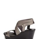 Incaltaminte Femei Charles by Charles David Feature Wedge Sandal PEWTER PATENT