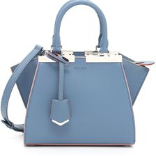 Fendi Mini 3Jours Calfskin Shopping Bag CERULEO+PALLADIO