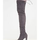Incaltaminte Femei CheapChic Drawstring Me Along Over-the-knee Boots Charcoal