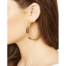 Bijuterii Femei Forever21 Geo Cutout Hoop Earrings Gold