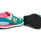 Incaltaminte Femei New Balance Womens Hologram 574 Teal with Blue Atoll Pink Glo