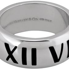 Tiffany & Co. Sterling Silver Numeral Ring Size 5.5 18412101 N/A