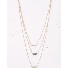 Bijuterii Femei Forever21 Faux Stone Layered Necklace Goldjade