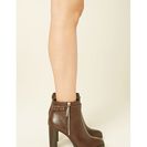 Incaltaminte Femei Forever21 Faux Leather Ankle Booties Brown