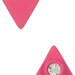 Marc by Marc Jacobs Rubber Triangle Stud Earrings KNOCK OUT PINK